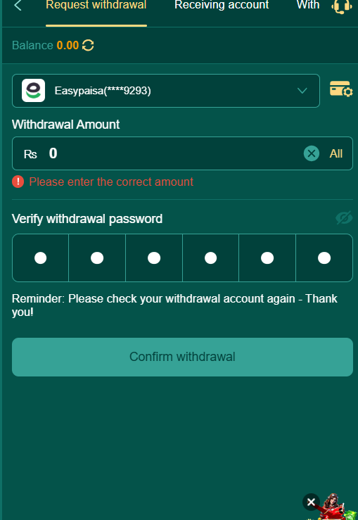 Pk365 Withdraw